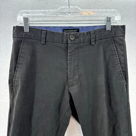 Banana Republic Gray Fulton Skinny Chino Pants Casual‎ Work Men's 30x30 - Picture 3 of 12